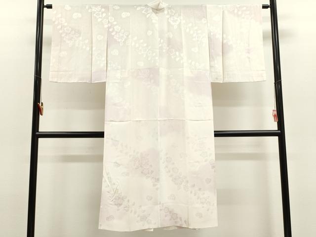 平和屋着物●長襦袢 無双仕立て 枝花地紋 暈し染め 正絹 逸品 CABJ2404ze