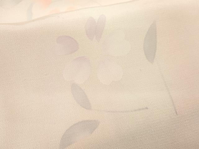 平和屋着物●長襦袢 無双仕立て 手描き 枝花文 暈し染め 半衿刺繍 正絹 逸品 CABJ2407ze