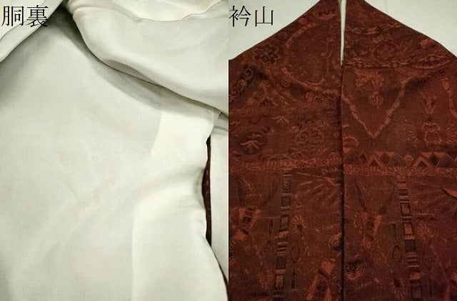 平和屋着物●上質な小紋 エジプト壁画文様 正絹 逸品 CABJ2412ze