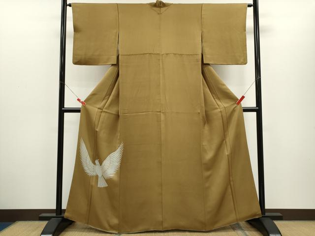 平和屋着物●染色作家 斉藤三才 色留訪問着 三才鳥 正絹 逸品 CABJ2421ze