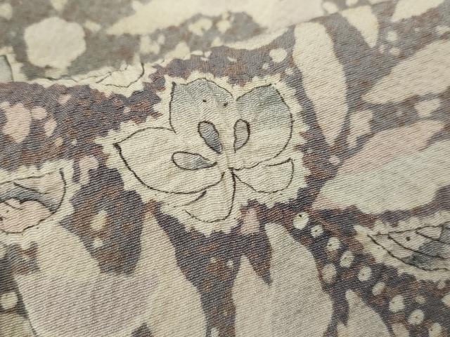 平和屋着物●訪問着 作家物 辻ヶ花 草花文 暈し染め 正絹 逸品 CABJ2424ze