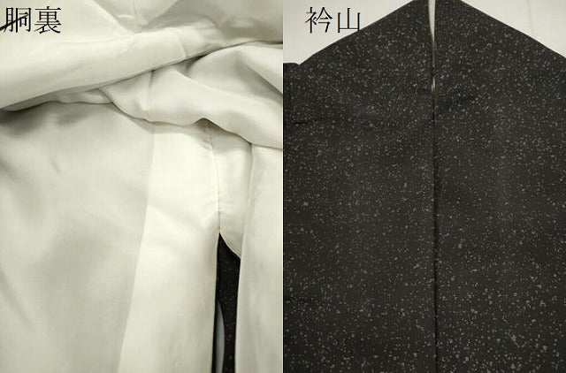 平和屋着物●本場縞大島紬 訪問着 草木文 正絹 逸品 CABJ2427ze