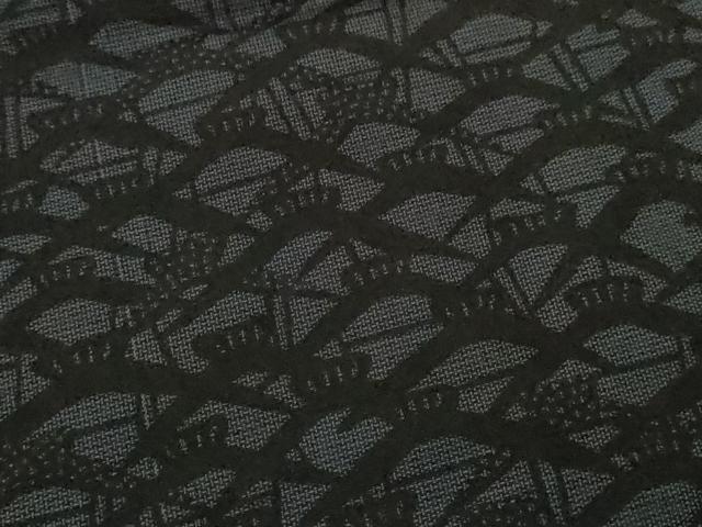 平和屋着物●本場縞大島紬 訪問着 草木文 正絹 逸品 CABJ2427ze