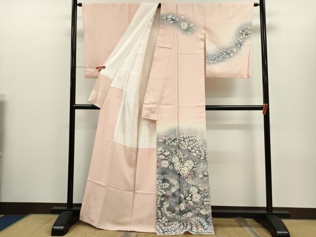 平和屋着物●越後十日町の一流染匠 桐屋・翠山工房 訪問着 辻ヶ花 絞り 暈し染め 正絹 逸品 CABJ2428ze