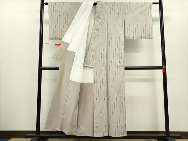 平和屋着物●上質な紬 矢羽根文 正絹 逸品 未使用 CABJ2429ze