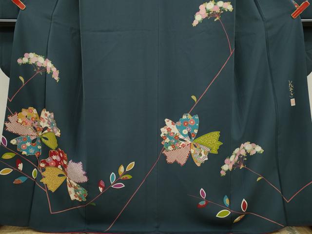 平和屋着物●豪華振袖 作家物 駒刺繍 花おとぎ 金彩 正絹 逸品 CABJ2437ze