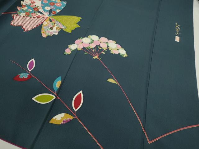 平和屋着物●豪華振袖 作家物 駒刺繍 花おとぎ 金彩 正絹 逸品 CABJ2437ze