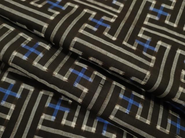 平和屋着物●本場大島紬 龍郷絣 秋名バラ 正絹 逸品 未使用 CABJ2439ze