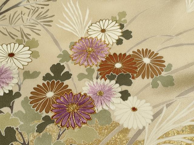 平和屋着物●西陣 京の名門 じゅらく謹製 帝王紫 訪問着 駒刺繍 枝花文 暈し染め 金彩 正絹 逸品 CABJ2440ze