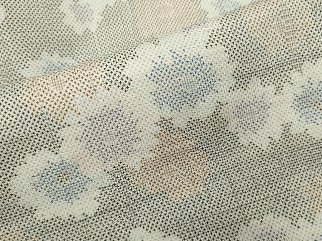 平和屋着物∞本場大島紬 白大島 羽織 7マルキ 舞花文 正絹 逸品 未使用 CABJ2444ze