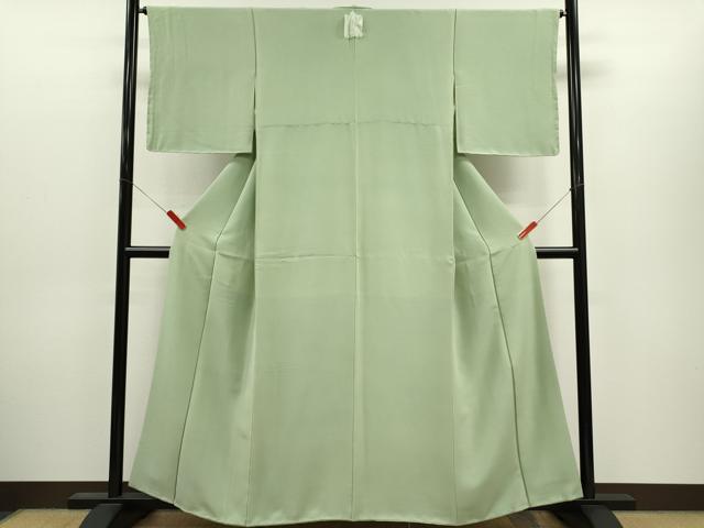 平和屋着物●上質な色無地 裏葉柳色 正絹 逸品 CABJ2445ze