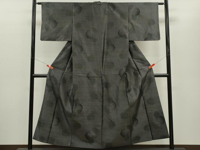 平和屋着物●本場大島紬 雪輪重ね文 正絹 逸品 CABJ2458ze