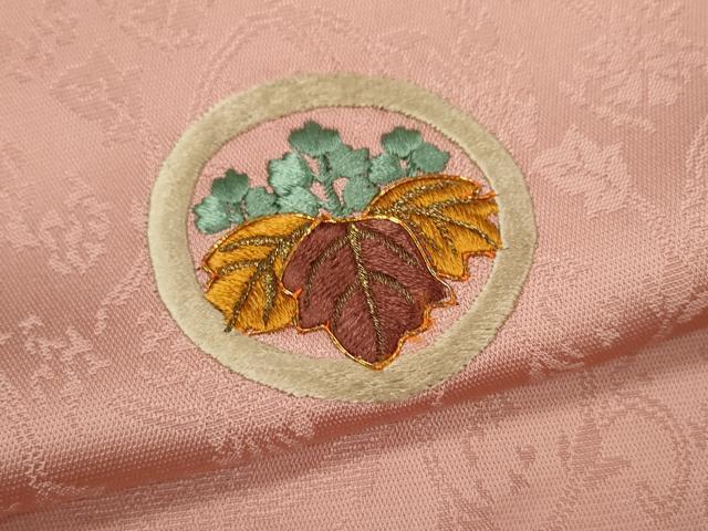 平和屋着物●訪問着 総刺繍 駒刺繍 花唐草地紋 草花丸文 虹色 仮絵羽 正絹 逸品 未使用 CABJ2462ze