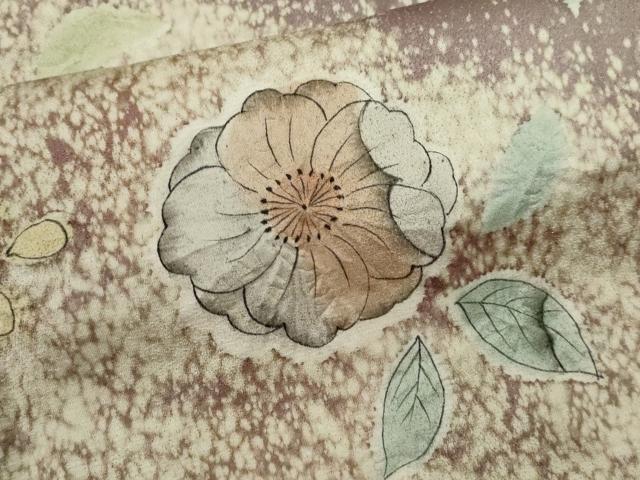 平和屋着物●訪問着 辻ヶ花 手描き 絞り 銀通し地 正絹 逸品 CABJ2464ze