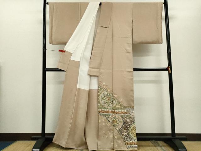 平和屋着物●豪華色留袖 作家物 人物正倉院更紗花鳥文 金彩 正絹 逸品 CABJ2465ze