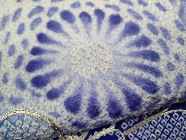 平和屋着物●豪華振袖 総絞り 駒刺繍 流水舞花文 暈し染め 正絹 逸品 CABJ2467ze