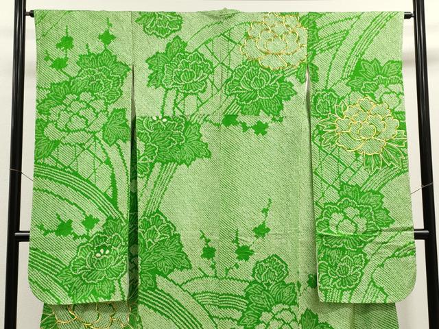 平和屋着物●豪華振袖 駒刺繍 絞り 牡丹 やまと謹製 正絹 逸品 CABJ2481ze