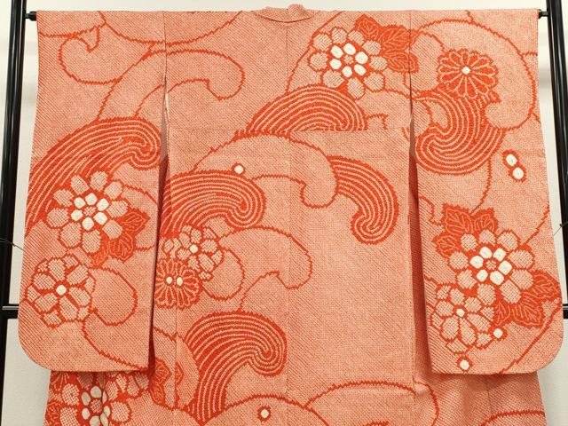 平和屋着物●豪華振袖 総絞り 立波舞花文 正絹 逸品 CABJ2483ze