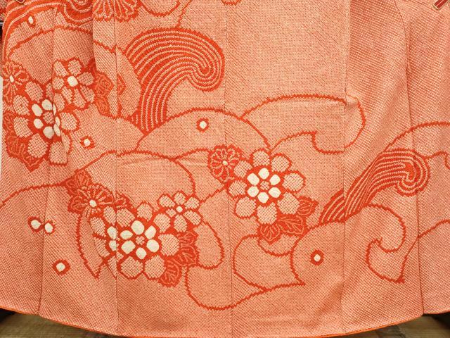 平和屋着物●豪華振袖 総絞り 立波舞花文 正絹 逸品 CABJ2483ze