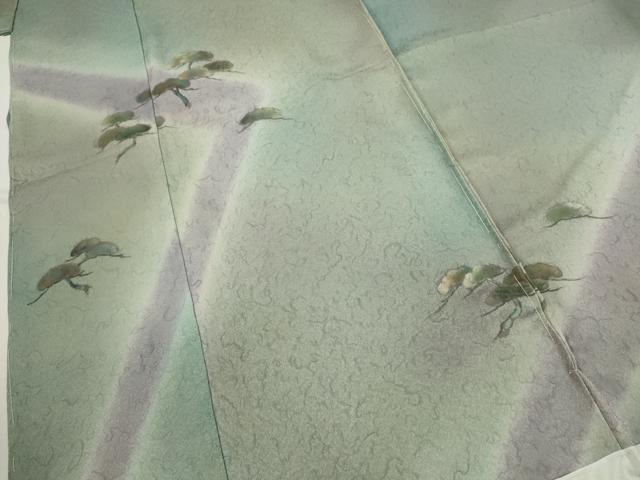 平和屋着物●訪問着 大矢博司 和紙 枝松文 暈し染め 仮絵羽 正絹 逸品 未使用 CABJ2487ze