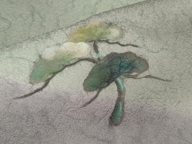 平和屋着物●訪問着 大矢博司 和紙 枝松文 暈し染め 仮絵羽 正絹 逸品 未使用 CABJ2487ze