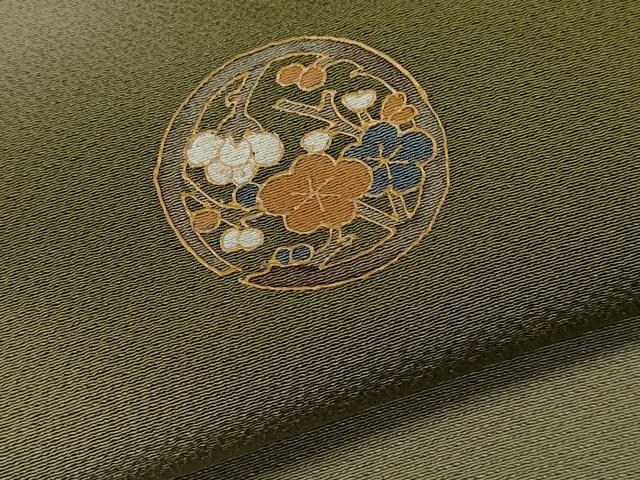 平和屋着物●友禅作家の巨匠 浅井青仁 色留訪問着 枝花丸文 暈し染め 金彩 正絹 逸品 CABJ2490ze
