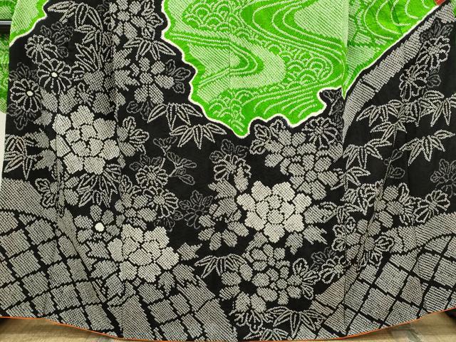 平和屋着物●豪華振袖 総絞り 籬草花文 正絹 逸品 CABJ2495ze