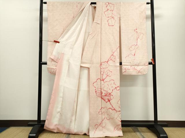 平和屋着物●豪華振袖 総絞り 地紙枝梅文 正絹 逸品 CABJ2497ze