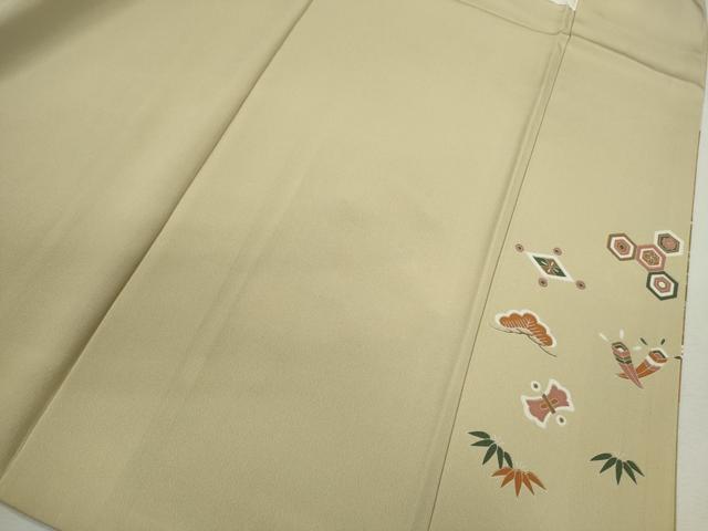 平和屋着物●訪問着 駒刺繍 松竹梅色紙重ね飛鶴宝尽くし花文 暈し染め 金銀彩 鈴乃屋扱い 正絹 逸品 CABJ2498ze
