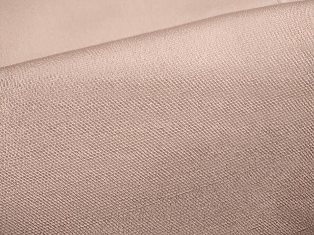 平和屋着物●上質な色無地 御召縮緬 薄柿色 正絹 逸品 CABJ2500ze