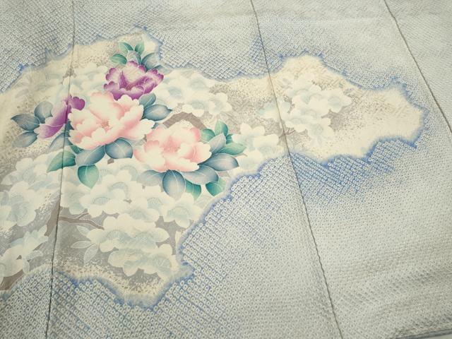 平和屋着物●豪華振袖 絞り 雲取り草花文 暈し染め 金彩 正絹 逸品 CABJ2501ze