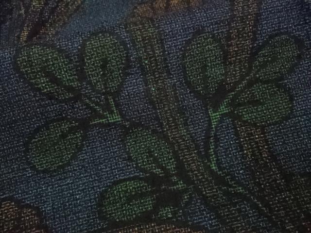 平和屋着物●結城紬 100亀甲 草花文 正絹 逸品 未使用 CABJ2510ze