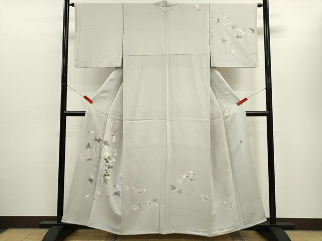 平和屋着物●訪問着 友禅 作家物 枝花文 正絹 逸品 CABJ2513ze