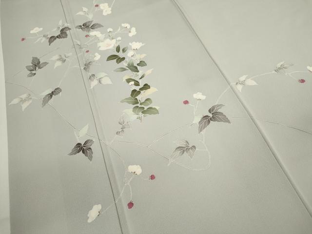 平和屋着物●訪問着 友禅 作家物 枝花文 正絹 逸品 CABJ2513ze