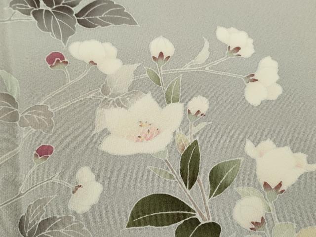平和屋着物●訪問着 友禅 作家物 枝花文 正絹 逸品 CABJ2513ze