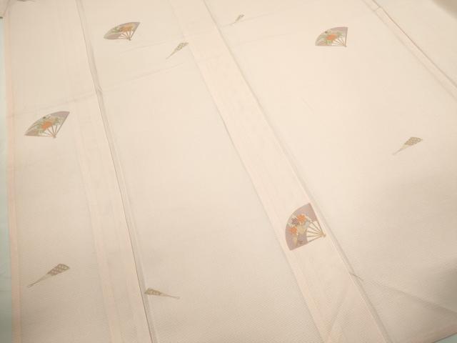 平和屋着物*夏物 訪問着 絽 扇面草花文 金彩 高島屋扱い 正絹 逸品 CABJ2536ze