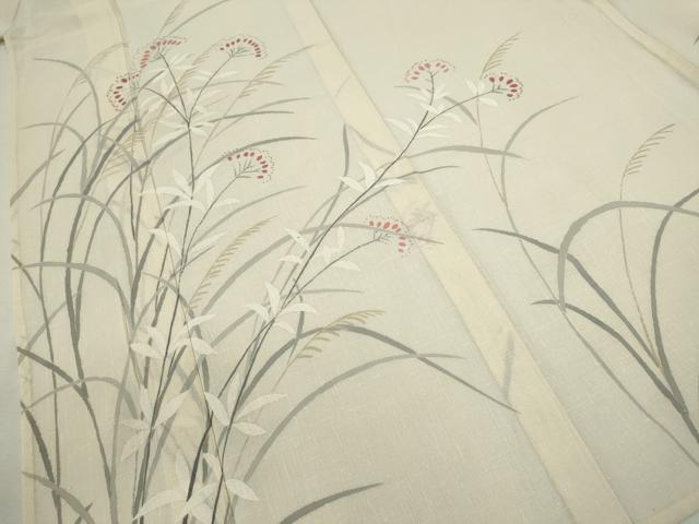 平和屋着物*夏物 訪問着 紗紬 草花文 ますいわ屋扱い 正絹 逸品 CABJ2546ze