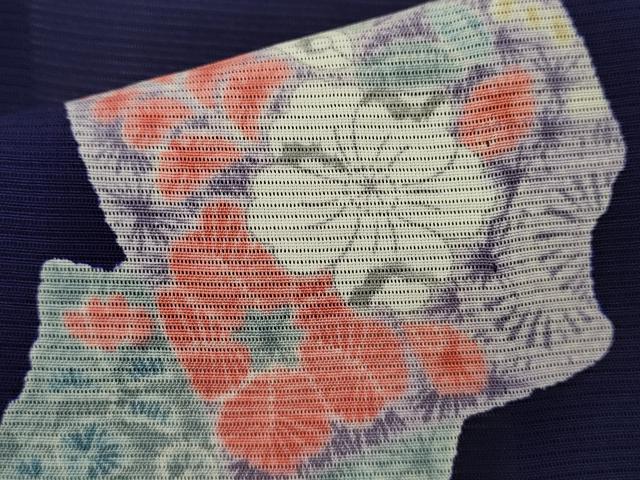 平和屋着物*夏物 小紋 絽 辻ヶ花 破れ色紙草花文 正絹 逸品 CABJ2550ze