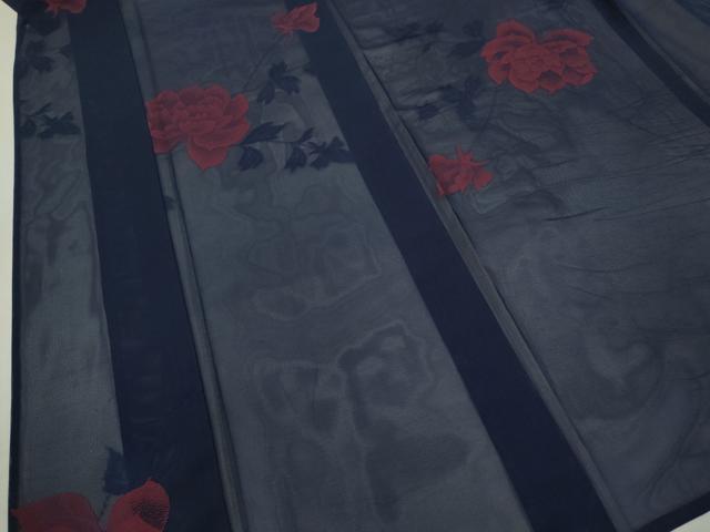 平和屋着物*夏物 小紋 紗 枝花文 正絹 逸品 CABJ2568ze