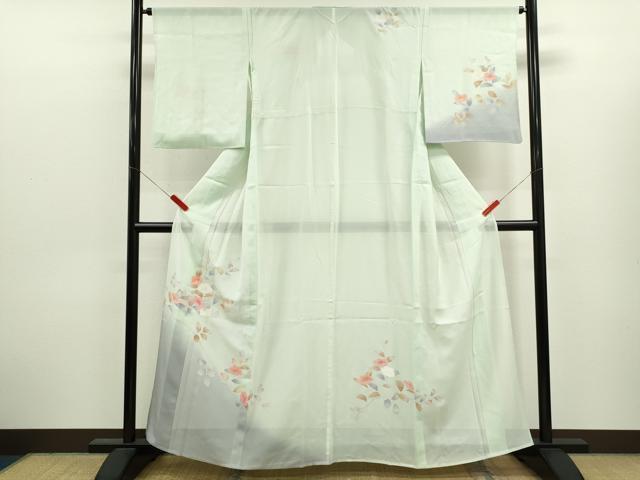 平和屋着物*夏物 訪問着 絽 枝花文 暈し染め 正絹 逸品 CABJ2569ze
