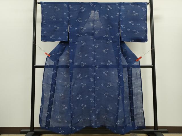 平和屋着物*夏物 紗紬 青海波 正絹 逸品 CABJ2570ze