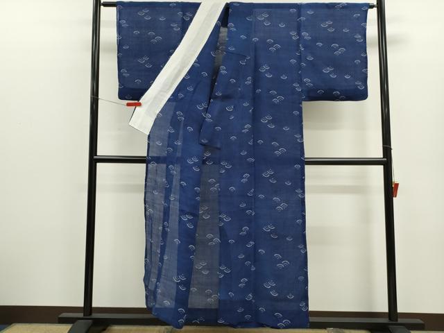 平和屋着物*夏物 紗紬 青海波 正絹 逸品 CABJ2570ze