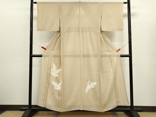 平和屋着物*夏物 訪問着 絽 手描き 鷺 正絹 逸品 CABJ2576ze