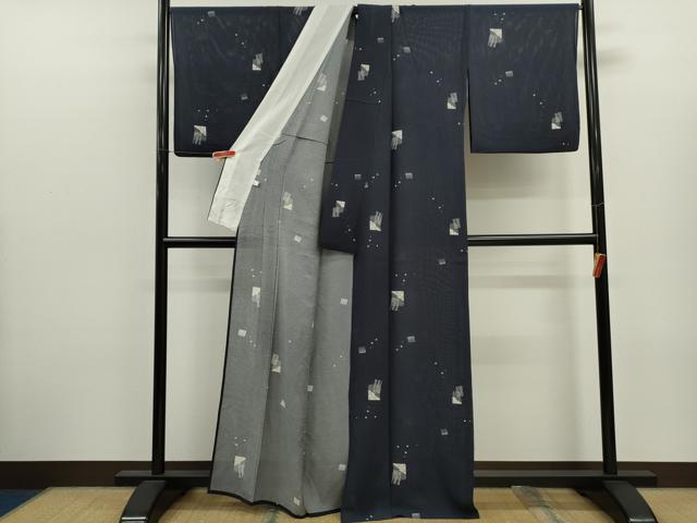平和屋着物*夏物 小紋 絽 源氏香舞花文 正絹 逸品 CABJ2580ze