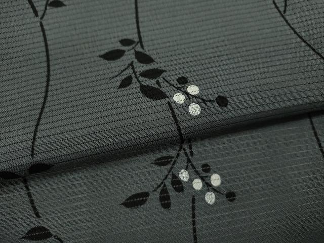 平和屋着物*夏物 小紋 絽 枝葉文 正絹 逸品 CABJ2585ze
