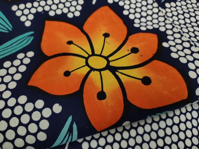 平和屋着物∴夏物 浴衣 注染 手縫い 草花文 綿 逸品 CABJ2600ze