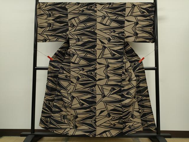 平和屋着物∴世界的ファッションデザイナー 山本寛斎 kansaiブランド 男性 夏物 浴衣 注染 抽象文 綿 逸品 CABJ2613ze