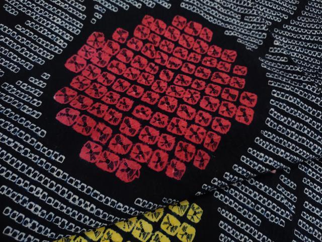 平和屋着物∴夏物 浴衣 有松鳴海絞り 唐草文 綿 逸品 CABJ2622ze