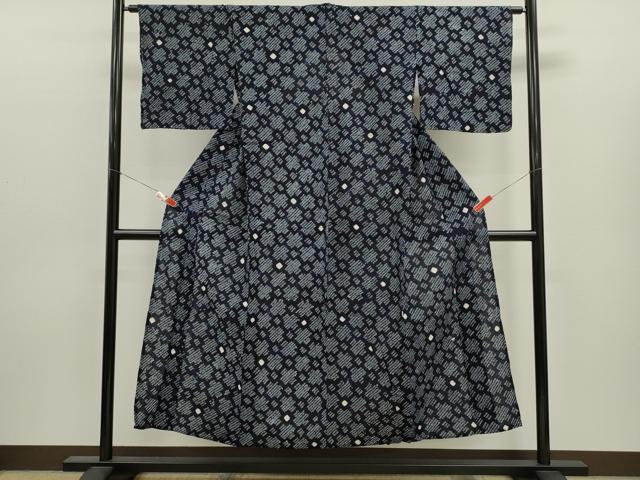 平和屋着物∴夏物 浴衣 有松鳴海絞り 吉祥文 綿 逸品 CABJ2628ze