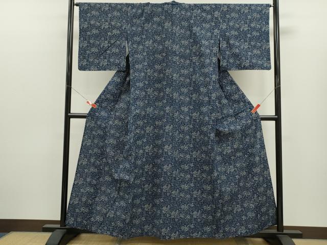 平和屋着物∴夏物 浴衣 注染 草花文 綿 逸品 CABJ2644ze